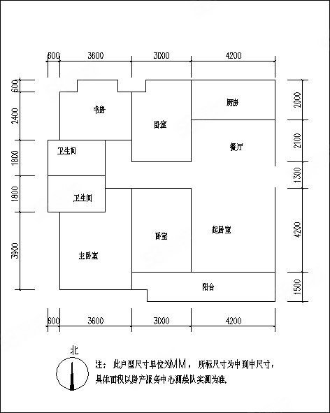 公园道壹号4室2厅1卫151.51㎡南北125万