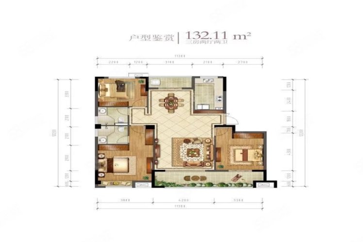 市一医院宿舍3室2厅2卫131㎡南北39.87万