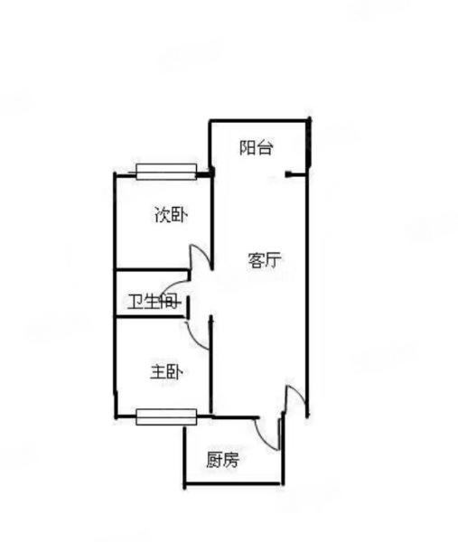 宁合世嘉2室2厅1卫85.82㎡南北132万