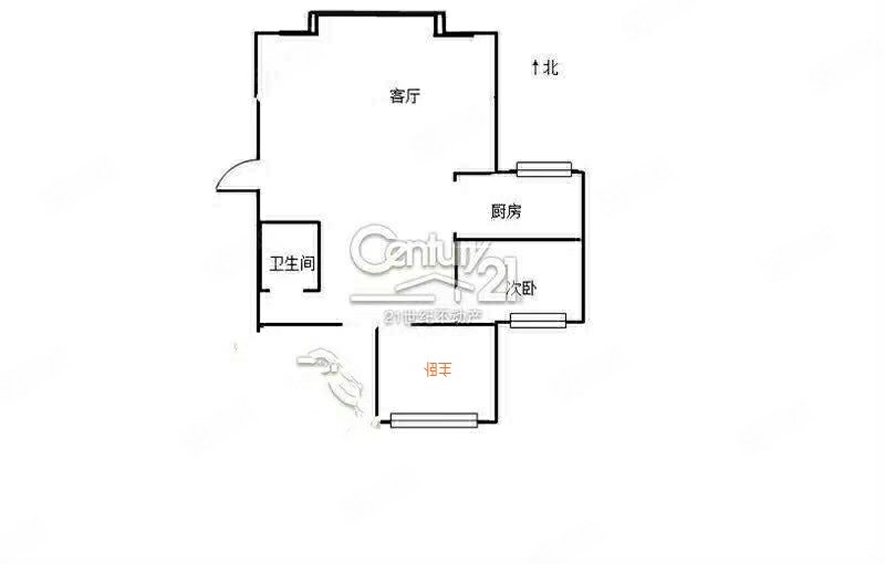 阳光花园小区2室1厅1卫77㎡南北42万