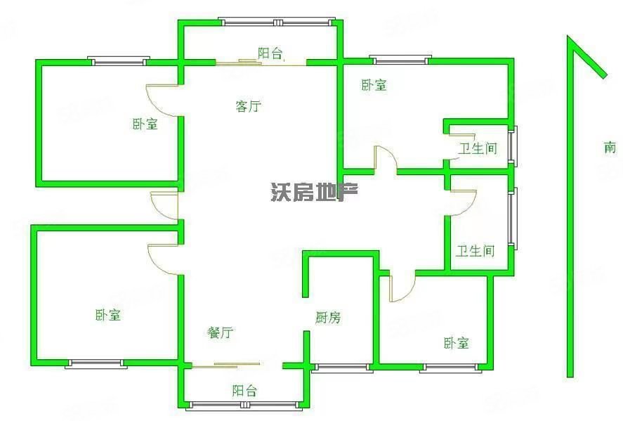 碧桂园鹏泰翡翠云台4室2厅2卫146㎡南北125万