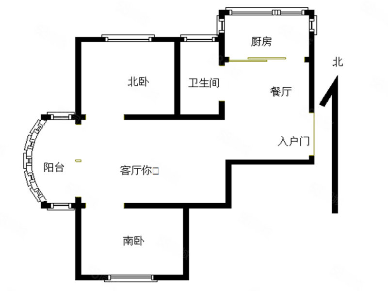 富宁宸家花园2室2厅1卫105㎡南北78万