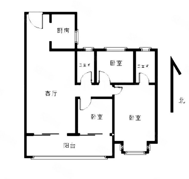 碧桂园凤凰城3室2厅2卫106㎡南北51万