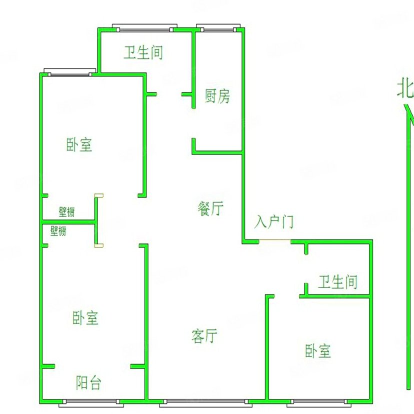 世新园3室2厅2卫160.3㎡南北149万