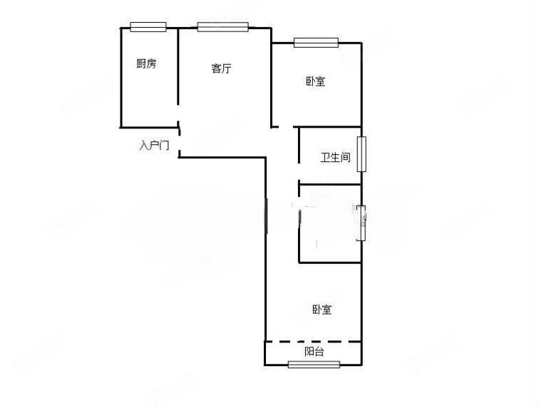 渤景湾3室2厅1卫91㎡南北39.8万