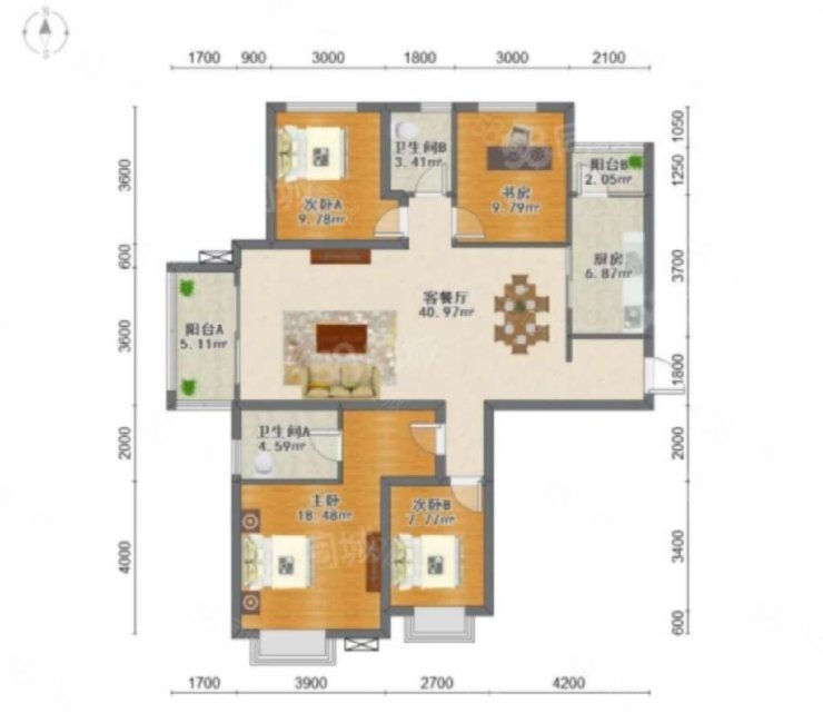 卓越西海岸4室2厅2卫147㎡南北158万