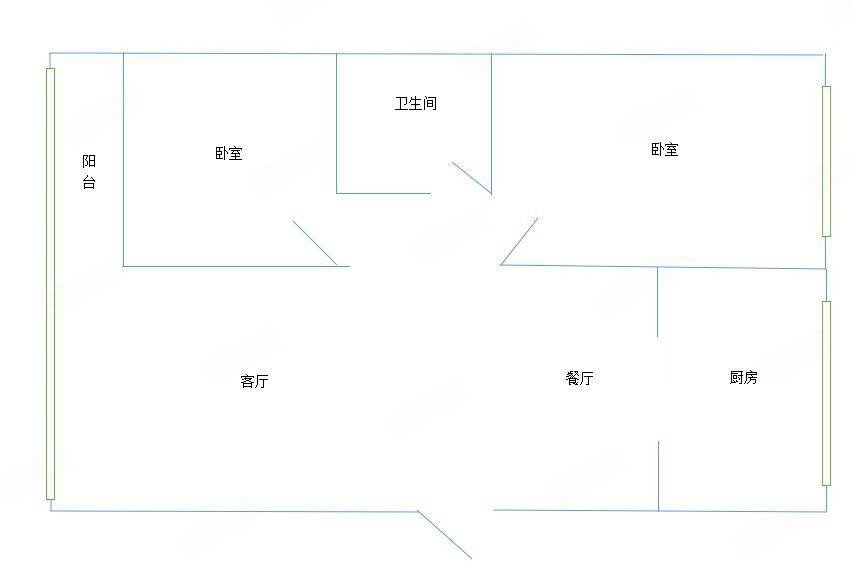 水电小区3室2厅2卫104㎡南北45万