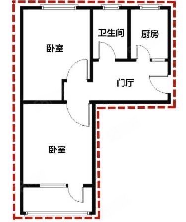 石油化工厂宿舍2室2厅1卫81.81㎡南北59万