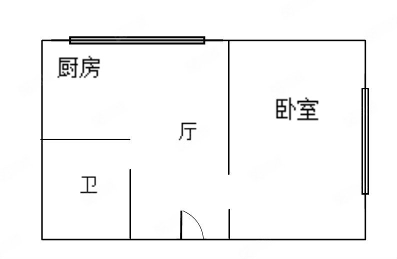 市政宿舍(春郊路)1室1厅1卫45㎡南21万