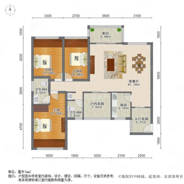 邕江明珠3室2厅2卫129.73㎡南北130万