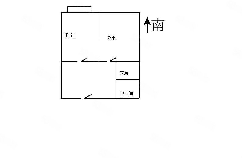 城东花园(全椒县)2室2厅1卫98㎡南北35万