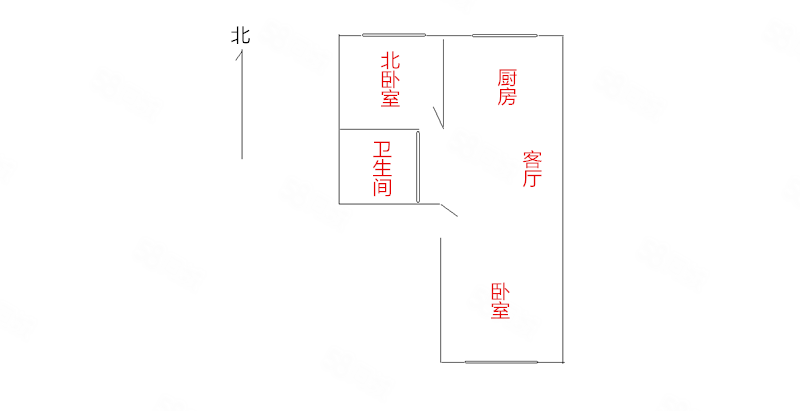 中央国际城3室1厅1卫113㎡南北50万