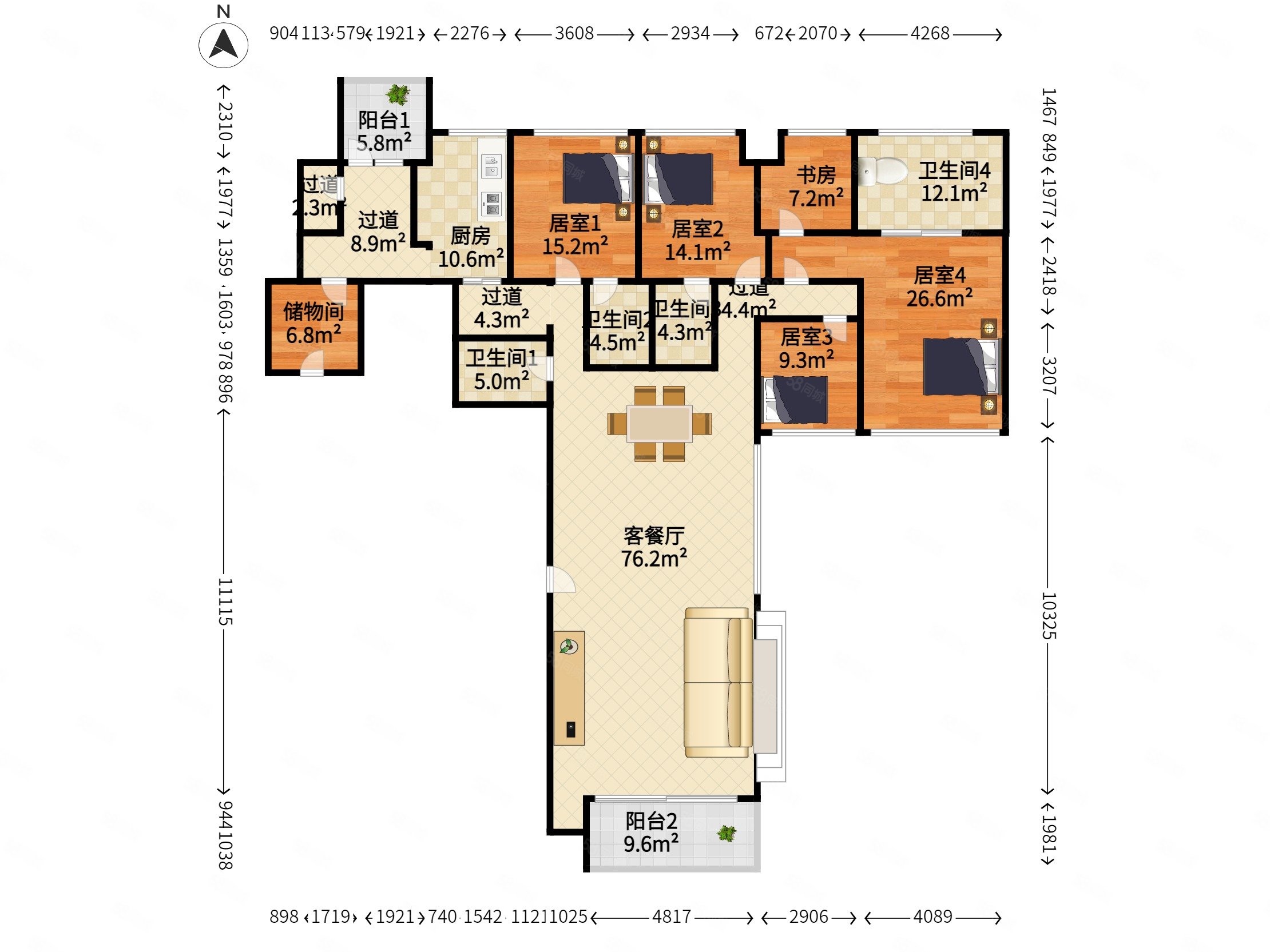 多套可看本房业主套现全新毛坯华侨城新天鹅堡