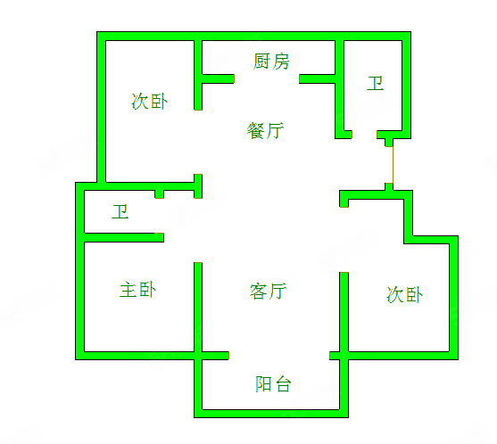 南江名郡3室2厅2卫128㎡南北128万