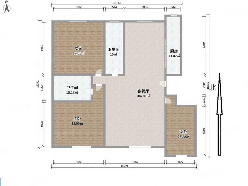 天誉丽景湾3室2厅1卫138.27㎡南北98万