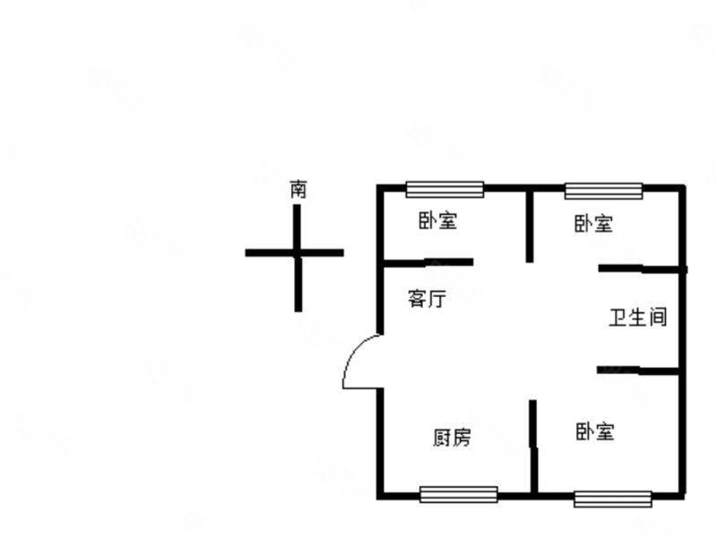 长青小区3室1厅1卫80㎡南北43万