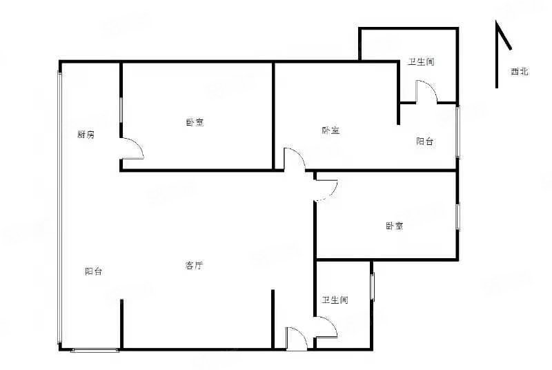 九洲观海云岭3室2厅2卫85㎡南北64.8万