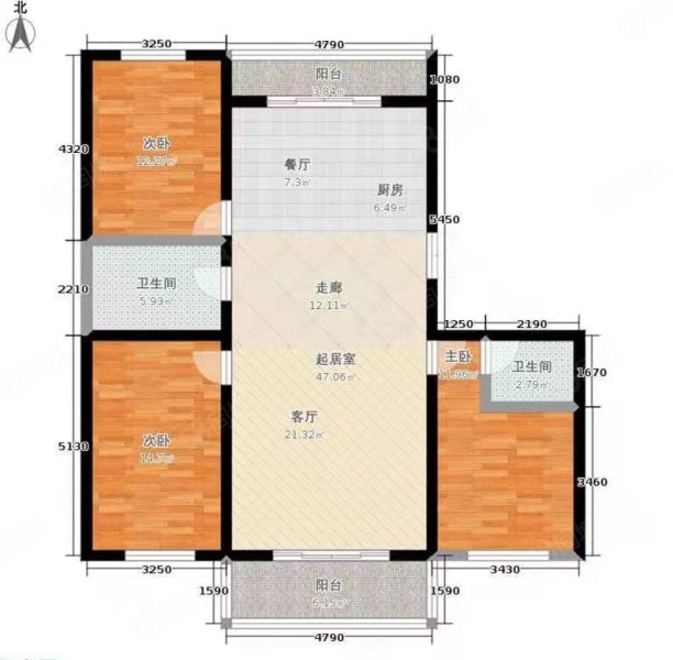 君泰国际3室2厅2卫125㎡南北42万