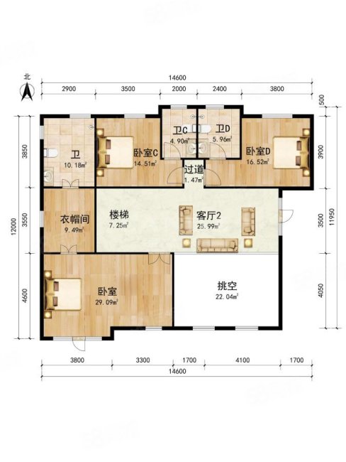 中国院子4室4厅6卫408.14㎡东5100万