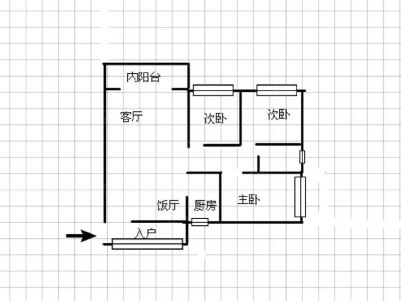 易度庭院时光3室2厅2卫61㎡南北51.5万