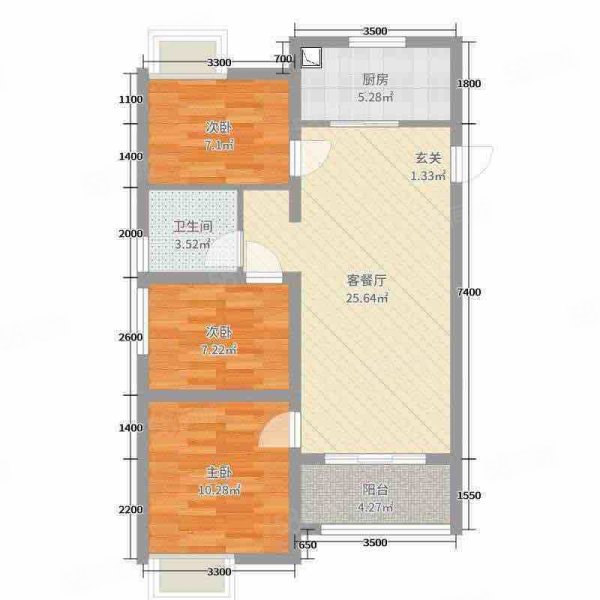 新华御府3室2厅2卫121㎡南153万