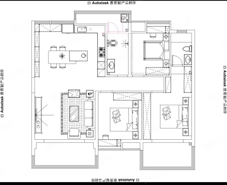 仁山公园紫荆苑3室2厅2卫138㎡南46万