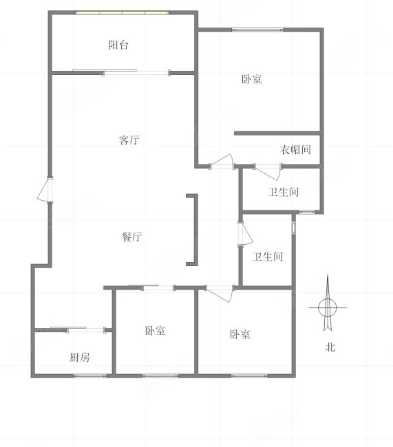 国瑞爱与山(B区)3室2厅2卫119㎡南北159万