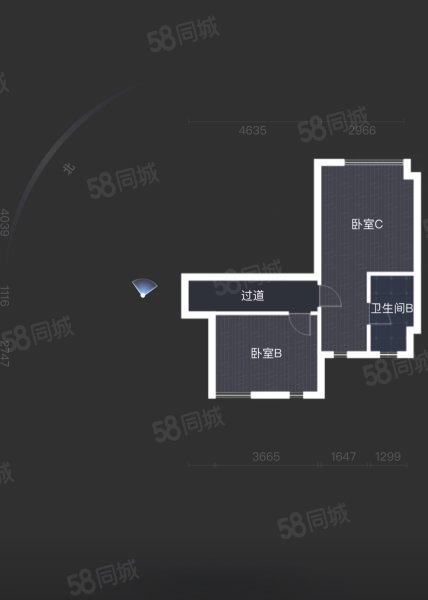 大华紫悦府4室2厅2卫117.88㎡南北305万