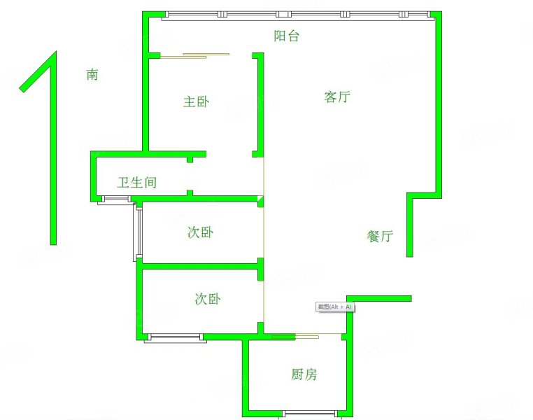 鸿山尚院3室2厅1卫98.17㎡南北141.8万