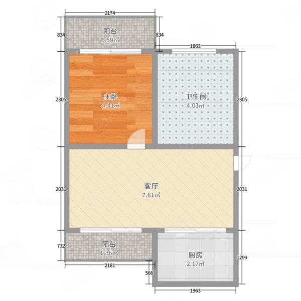 神池花园(别墅)2室2厅2卫92㎡南北26万