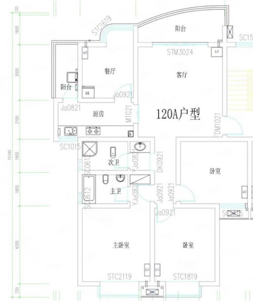 鸿正国际3室2厅2卫123㎡南北72.8万