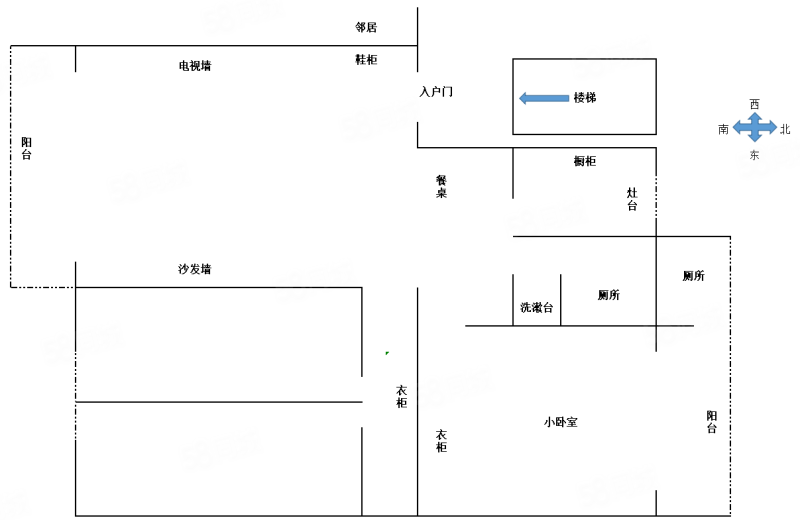 福红路10号小区2室2厅1卫92.74㎡北55万