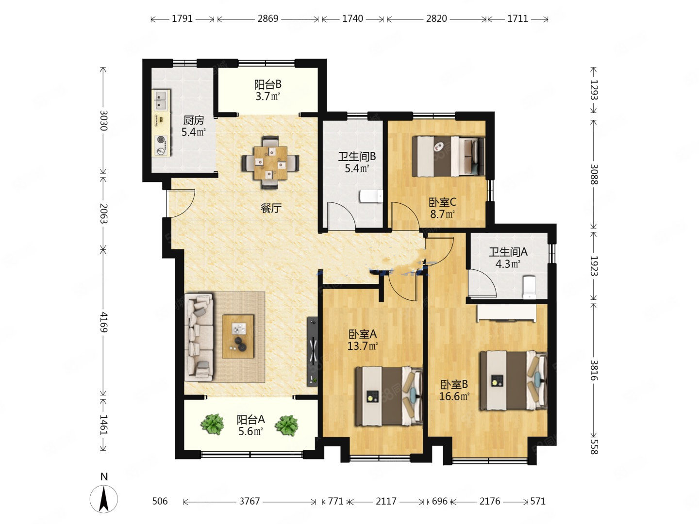 济南中建锦绣城户型图片