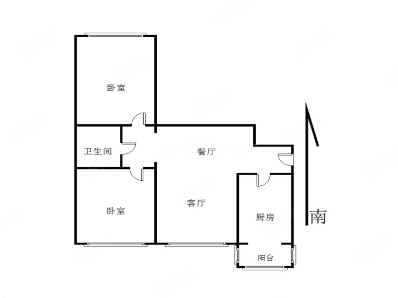 地质局南街通信住宅小区2室2厅1卫94㎡南北69万