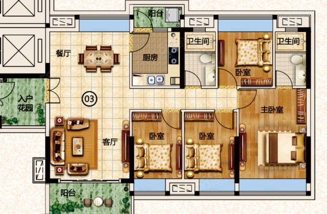 名铸家园4室2厅121.1㎡138万二手房图片