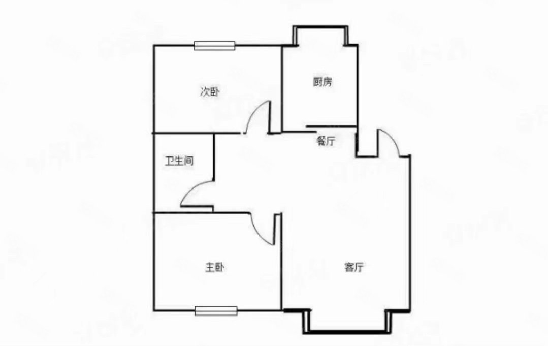 永胜社区2室1厅1卫54㎡南北25.8万