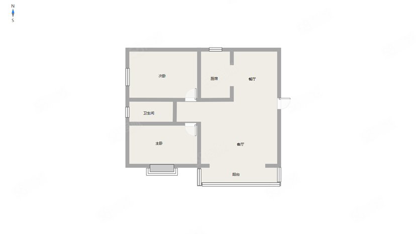 东苑小区2室2厅1卫89.87㎡南北32万