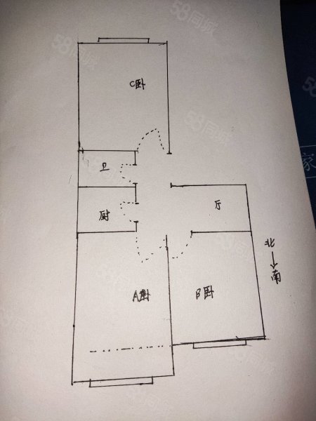 台西四路小区3室1厅1卫64.12㎡南北112万