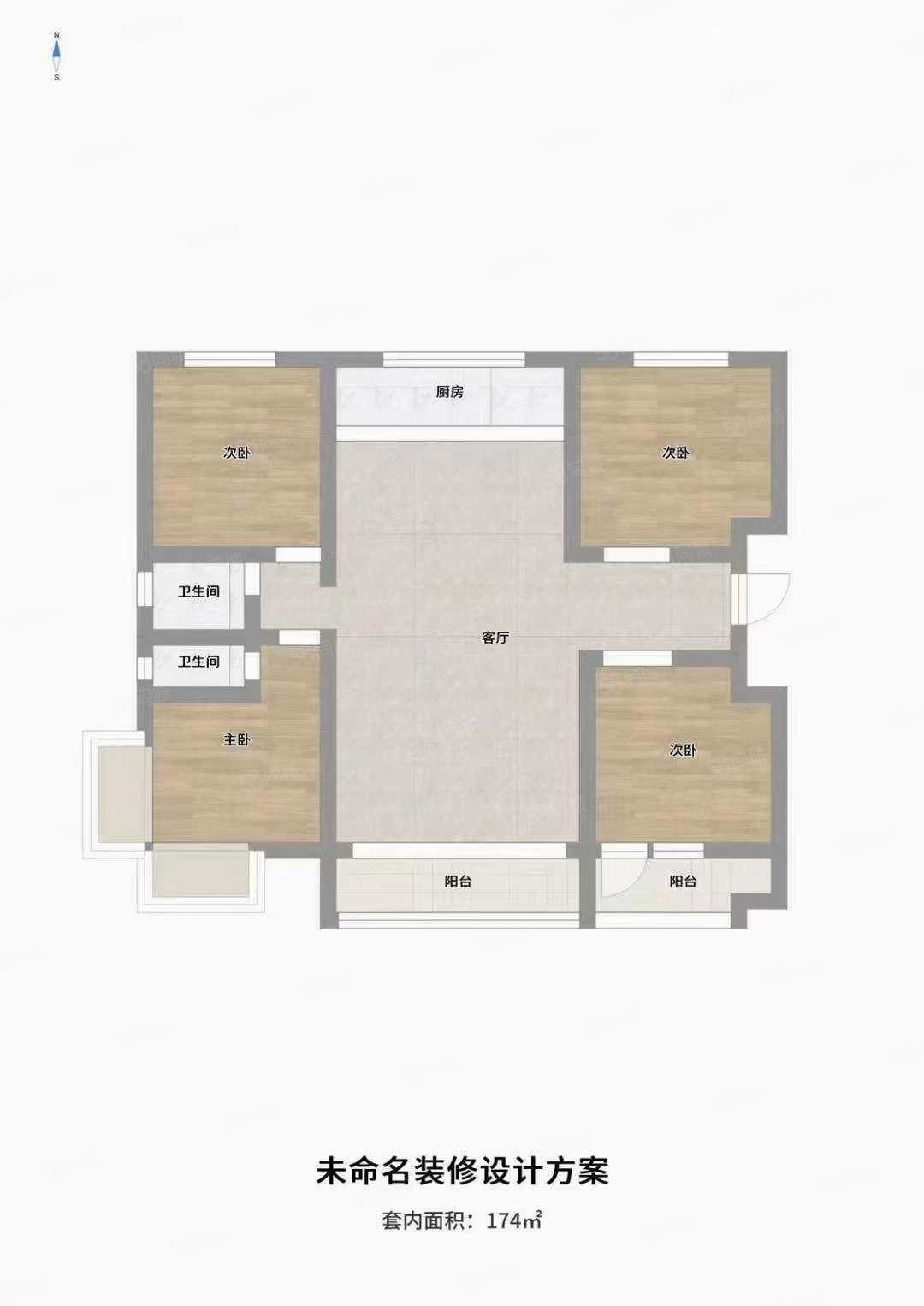 保利海德佳园和园(C区1-20号楼)4室2厅2卫170㎡南北195万