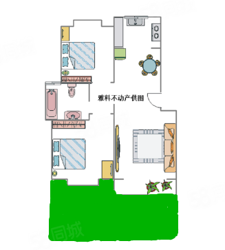 大德世家2室2厅1卫86.59㎡南北163万