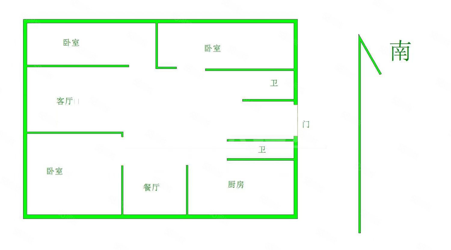 滨河丽景3室2厅2卫112㎡南北56万