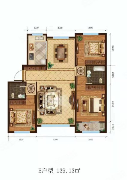 北苑玉景3室2厅2卫136㎡南北82.8万