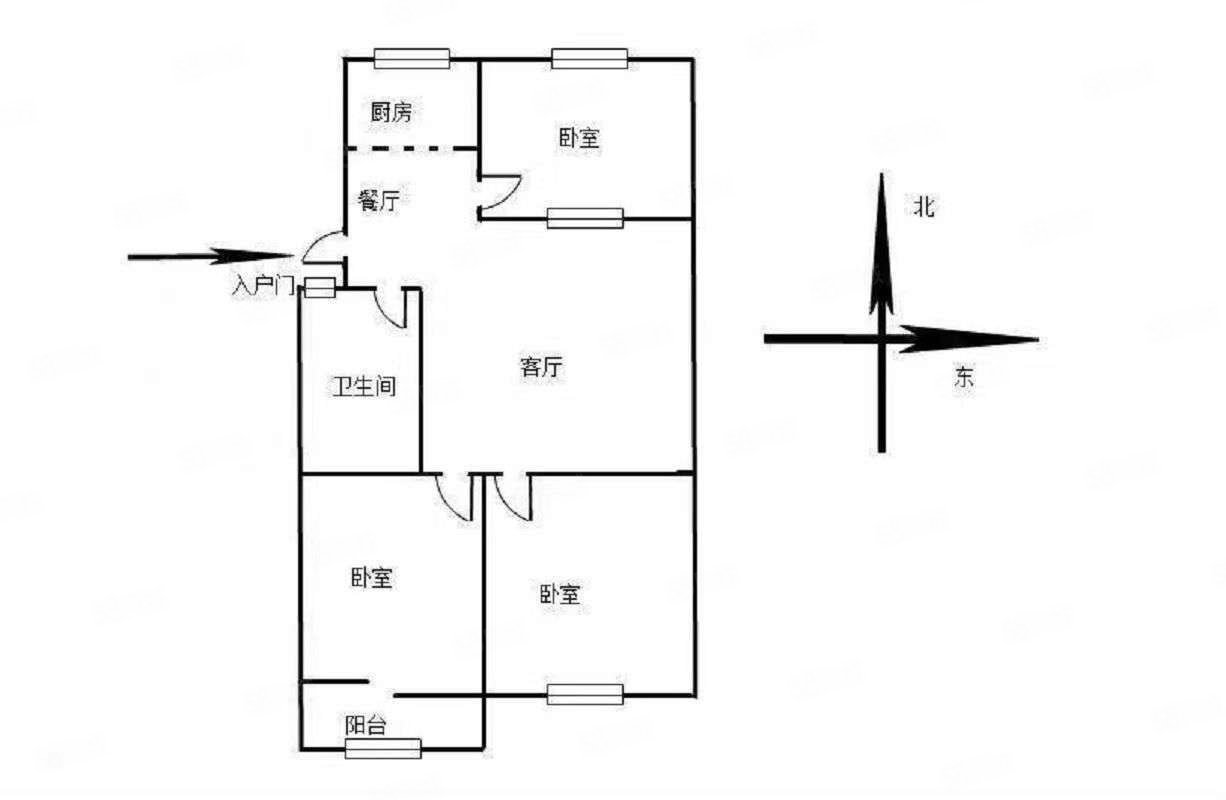 恒信伯爵公馆(坊子)3室2厅1卫100㎡南北53.8万