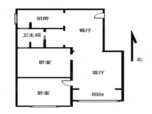 世纪花苑2室2厅1卫84.33㎡南北53万