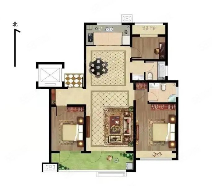 玉锦苑3室2厅2卫120㎡南北123万