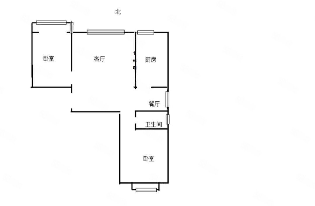 贻成御景狮城2室2厅1卫93㎡南北95万