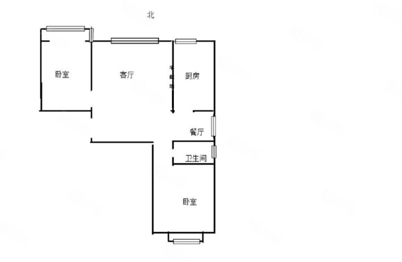 贻成御景狮城2室2厅1卫93㎡南北95万