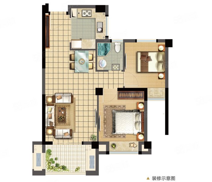 恒宇国际华府3室2厅2卫110㎡南162万