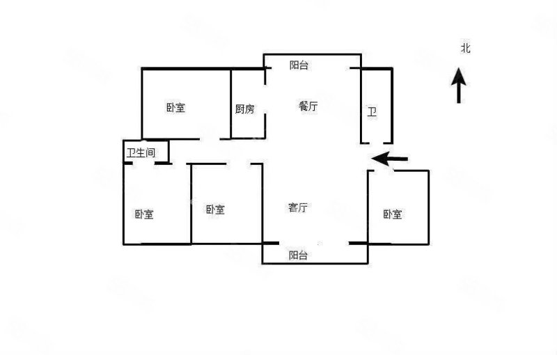 云开小区4室2厅2卫157㎡南北60万