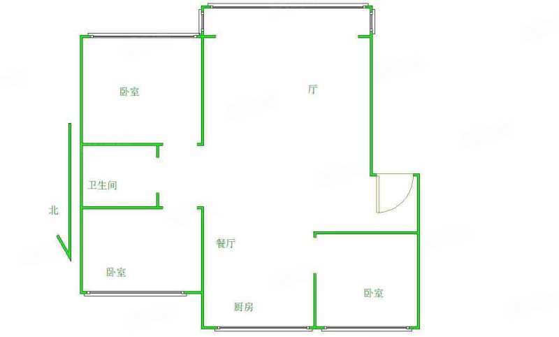 彤欣园3室2厅1卫116㎡南北95万